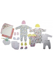 Newborn Baby Girl 19 Pc Layette Baby Shower Gift Set
