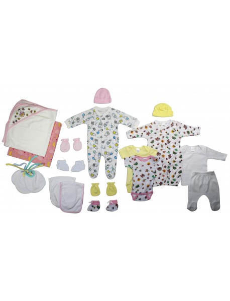 Newborn Baby Girl 19 Pc Layette Baby Shower Gift Set
