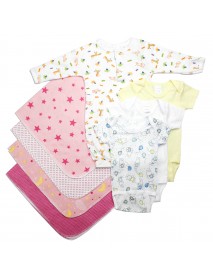 Newborn Baby Girls 8 Pc Layette Baby Shower Gift Set