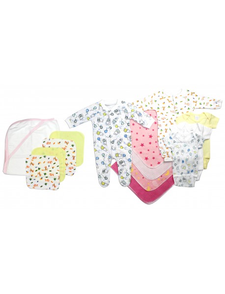 Newborn Baby Girls 14 Pc Layette Baby Shower Gift Set