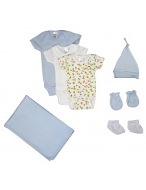 Newborn Baby Boys 7 Pc Layette Baby Shower Gift Set
