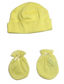 Unisex Baby Cap and Mittens 2 Piece Set
