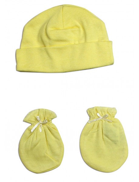 Unisex Baby Cap and Mittens 2 Piece Set