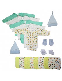 Newborn Baby Boys 17 Pc Layette Baby Shower Gift Set