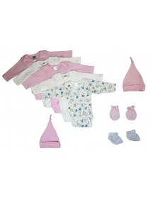 Newborn Baby Girl 9 Pc Layette Baby Shower Gift Set