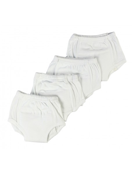 White Training Pants 4-Pack