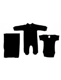 Black 3 Piece Layette Set
