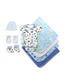Newborn Baby Boys 8 Pc Layette Baby Shower Gift Set