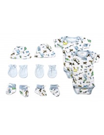Newborn Baby Boys 8 Pc Layette Baby Shower Gift Set