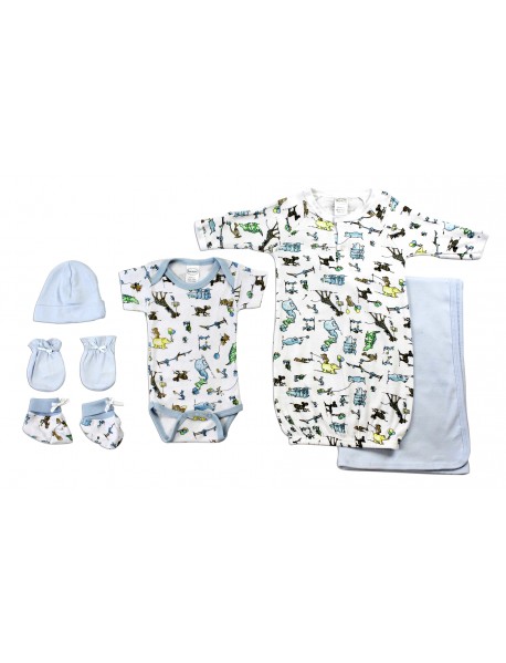 Newborn Baby Boys 6 Pc Layette Baby Shower Gift Set