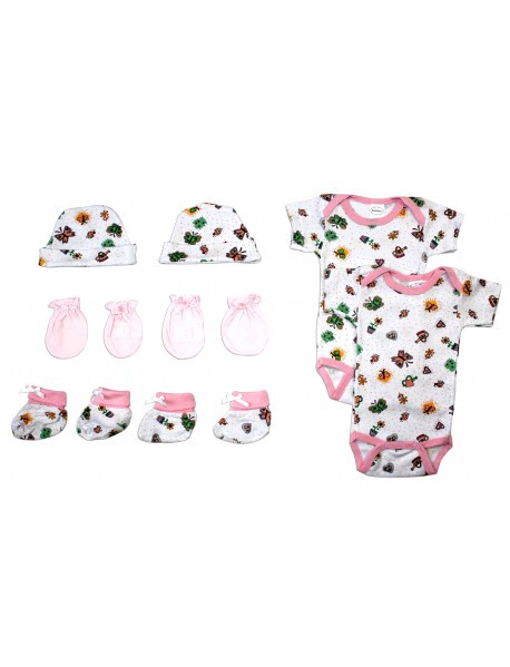 Newborn Baby Girls 8 Pc Layette Baby Shower Gift Set