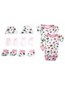 Newborn Baby Girls 8 Pc Layette Baby Shower Gift Set