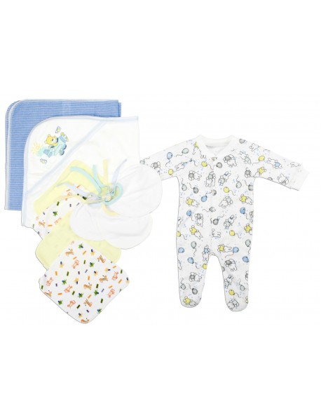 Newborn Baby Boys 10 Pc Layette Baby Shower Gift Set