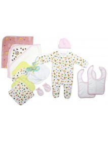 Newborn Baby Girls 14 Pc Layette Baby Shower Gift Set