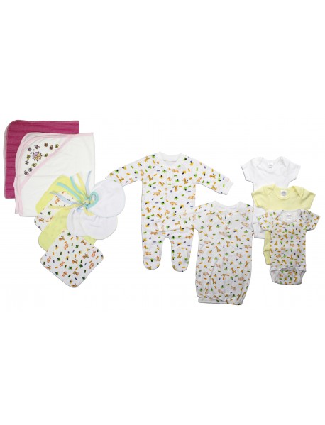 Newborn Baby Girls 14 Pc Layette Baby Shower Gift Set