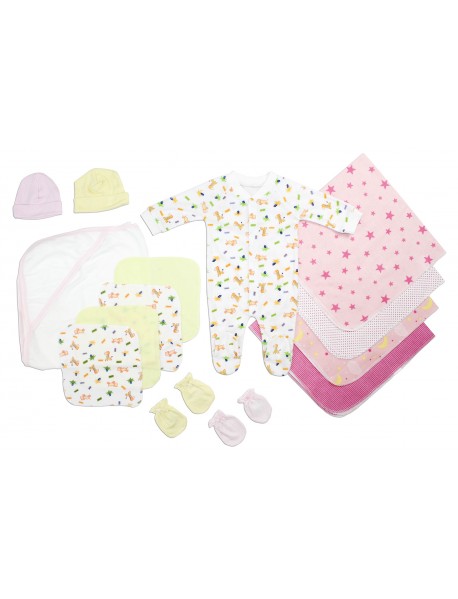 Newborn Baby Girls 14 Pc Layette Baby Shower Gift Set