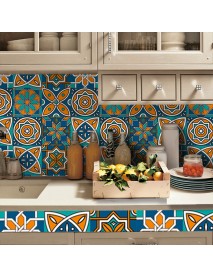 3D Retro Creative Pattern Floor Tile Sticker Diagonal Desk Wardrobe Art Mural DIY Decoration Waterproof Wall Sticker Floor Sticker