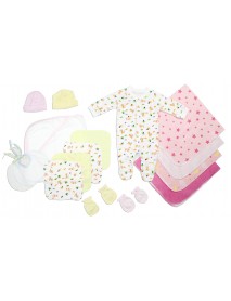 Newborn Baby Girls 17 Pc Layette Baby Shower Gift Set