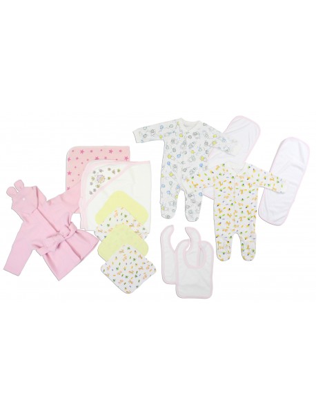 Newborn Baby Girls 13 Pc Layette Baby Shower Gift Set