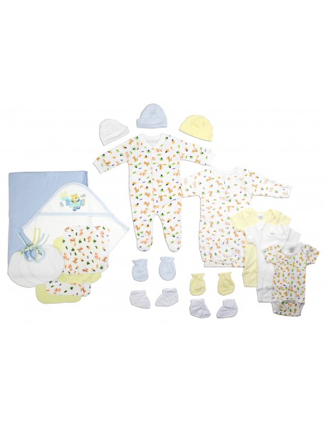 Newborn Baby Boys 21 Pc Layette Baby Shower Gift Set
