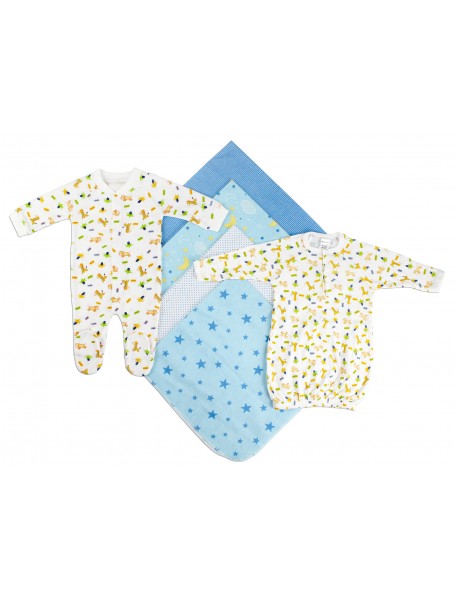 Newborn Boys 6 Piece Layette Set