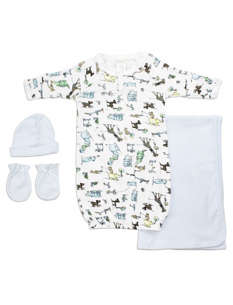 Boys 4 Piece Layette Set