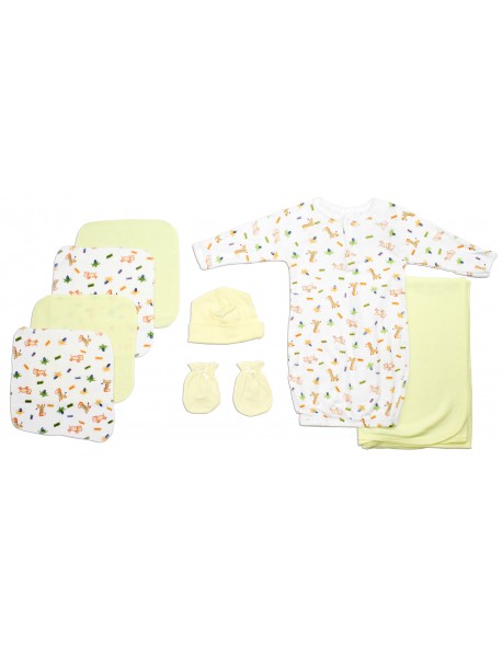 Unisex Newborn Baby 8 Pc Layette Baby Shower Gift Set