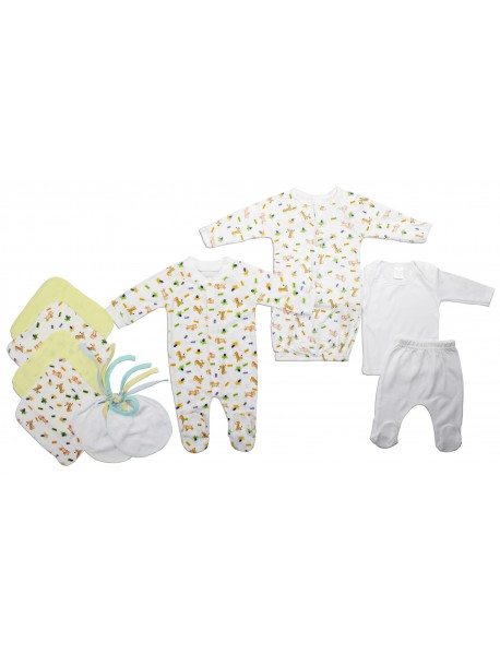 Unisex Newborn Baby 10 Pc Layette Baby Shower Gift Set