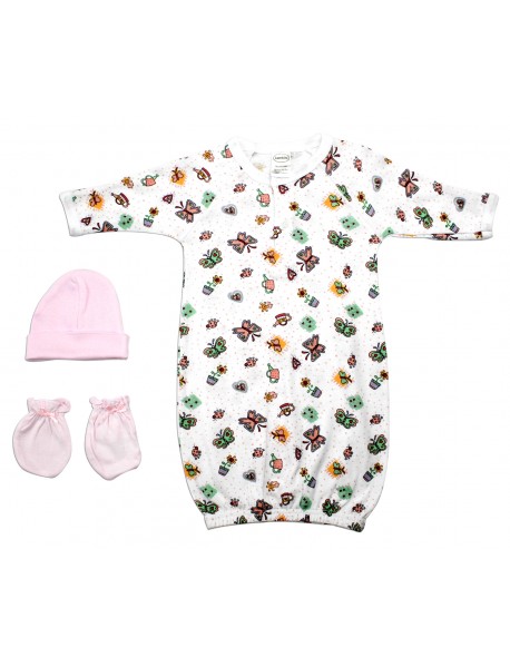 Girls 3 Piece Layette Set