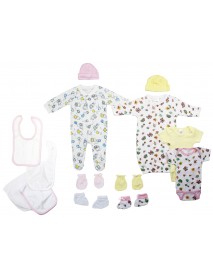 Newborn Baby Girls 11 Pc Layette Baby Shower Gift Set