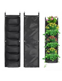 7 Pockets Hanging Vertical Garden Wall Planting Bag Waterproof for Yard Garden Home Decoration