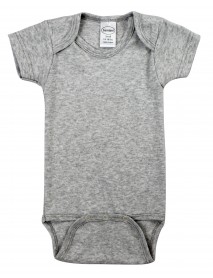 Grey Interlock Short Sleeve Bodysuit Onezie