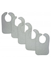Grey Baby Bibs (Pack of 5)