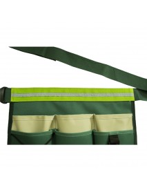 Garden Worker Helper 6 Pockets Multifunctional Tool Waist Bags Woodworking Waist Belt Pack for Garden Kits with Adjustable Reflective Strip