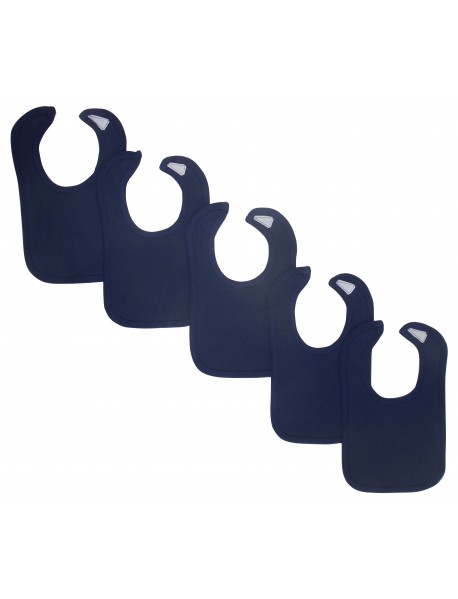 Navy Baby Bibs (Pack of 5)