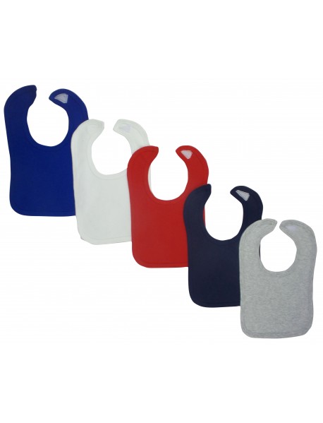 Grey Baby Bibs (Pack of 5)
