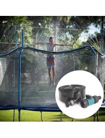 12m Trampoline Sprinkler Outside Water Toys Faucet Garden Cooling Tools with 25pcs ties for Patio Yard Park
