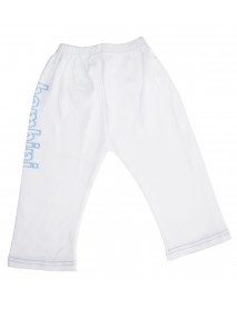 Boys White Pants with Print