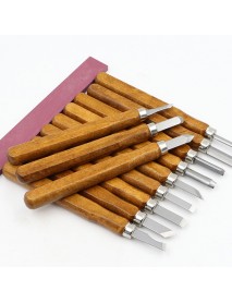 12Pcs Wood Carving Tool Hand-Made Wooden Cutter for Home Manual Wood Wood Lettering Tools Set