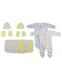 Sleep-n-Plays, Caps, Mittens and Washcloths - 9 pc Set