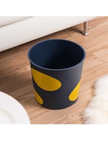 Printed Trash Can Household Living Room Storage Waste Bin for Home Cleaning Container