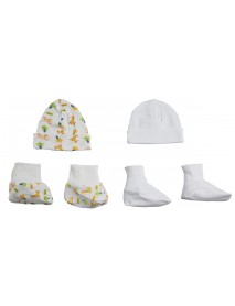 Caps, Booties - 4 pc Set 