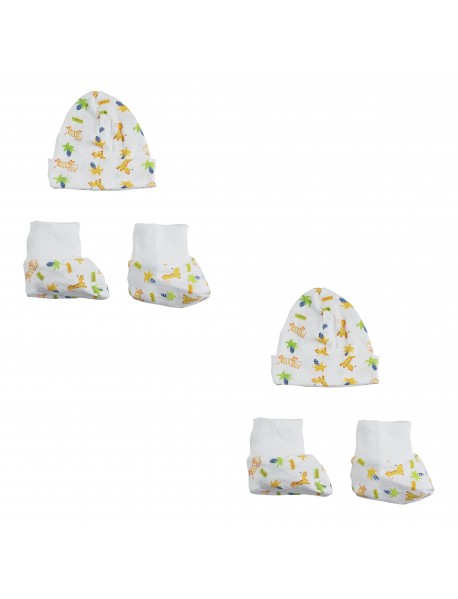 Caps, Booties - 4 pc Set 