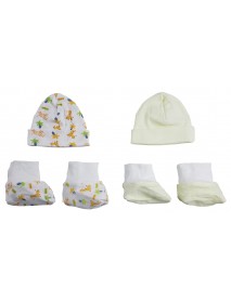 Caps, Booties - 4 pc Set 
