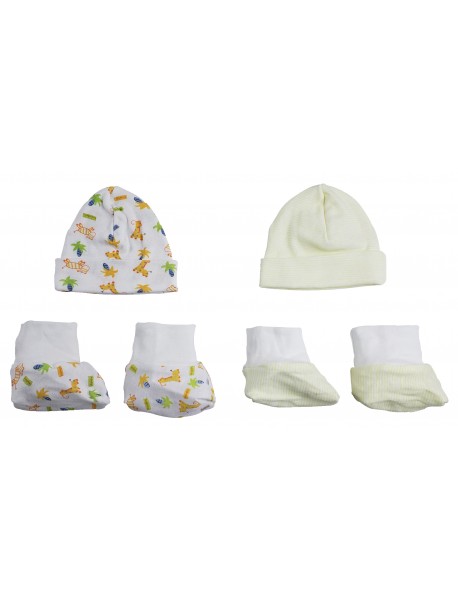 Caps, Booties - 4 pc Set 