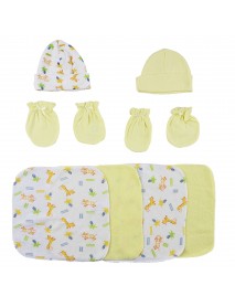 Caps, Mittens and Washcloths - 8 pc Set