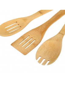 8PCS Bamboo Nonstick Cooking Utensils Wooden Spoons and Spatula Utensil Set