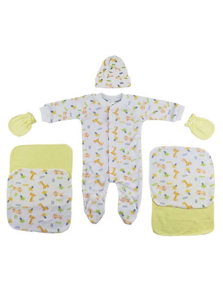 Sleep-n-Play, Cap, Mittens and Washcloths - 7 pc Set