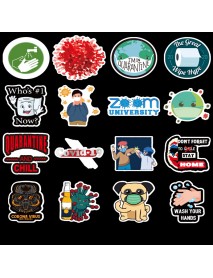 50pcs Epidemic Prevention Window Background Wall Suitcases Computers Healthcare Sticker for Home Floor Decor