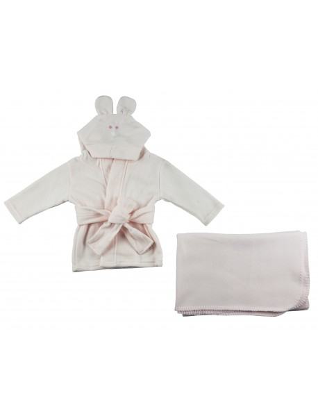 Fleece Robe and Blanket - 2 pc Set